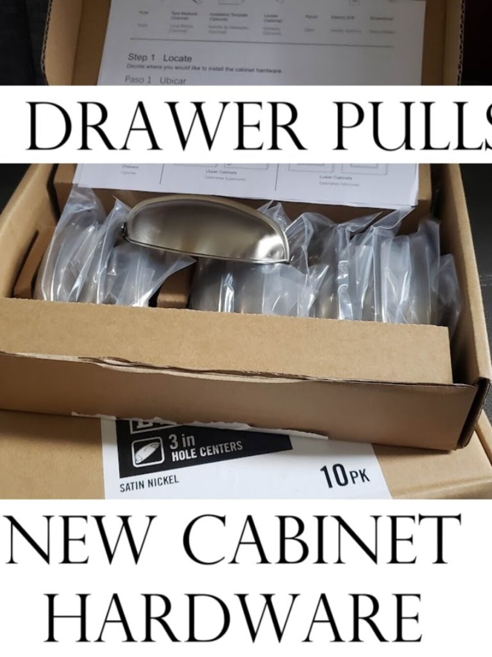 New 20 PACK SET Drawer Kitchen Cabinets Pull Cup Bin Hardware Pulls Handles Hand